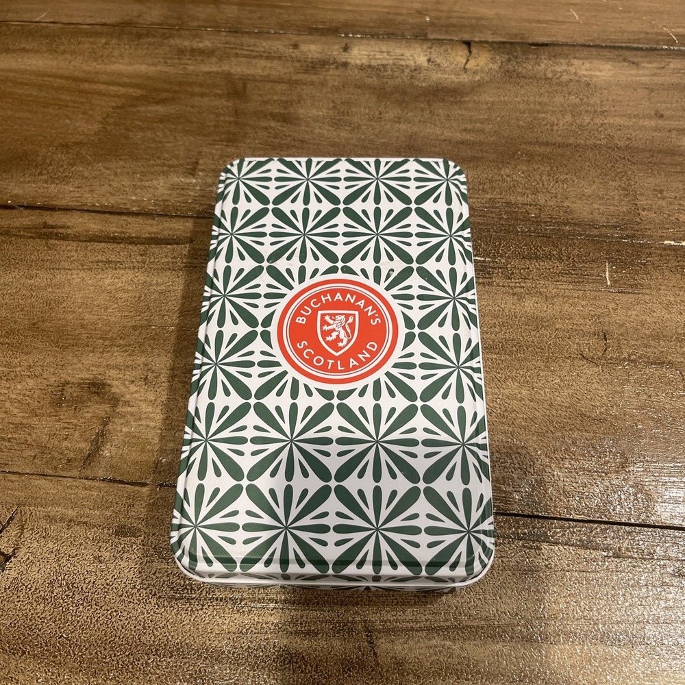 NEW-BUCHANAN'S SCOTLAND TIN DOUBLE SIX DOMINO SET GIFT COLLECTIBLE - 1 SET ONLY